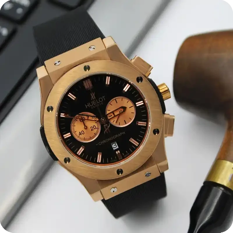 ساعت هابلوت مردانه کرنوگراف رزگلد 03.webp